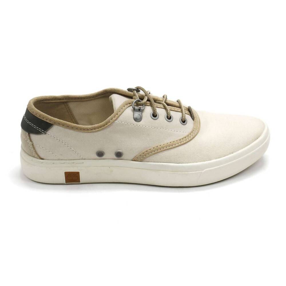 NEW TIMBERLAND women's amherst oxford canvas casual sneakers in white